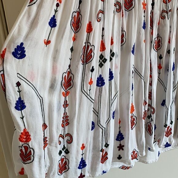 Zara Woman Embroidered Blouson Mini Shift Festival Casual Dress Boho Size Small - Picture 7 of 12